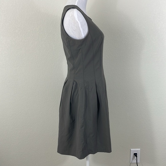 Theory Tilifi fit and flare wool grey/green dress size 6 - Picture 3 of 7